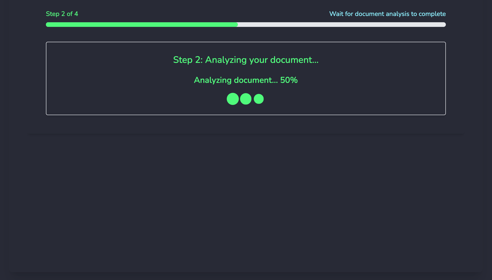 Processing Screen