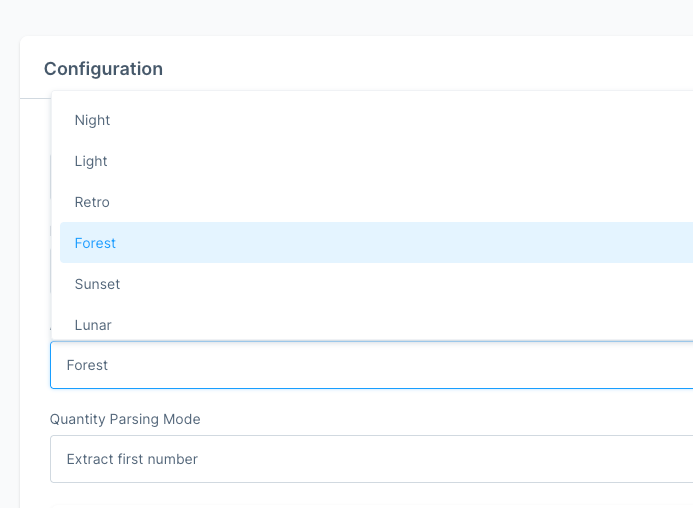 Wizard appearance customization settings